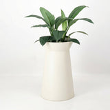 Plantr - Conva Ivory steel architectural planter. Round designer pop plant tapered