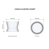 Plantr | Conva Planter - hourglass black steel pot plant | Interior, Outdoor, or custom pround plant pot. Contemporary, modern planters  Edit alt text