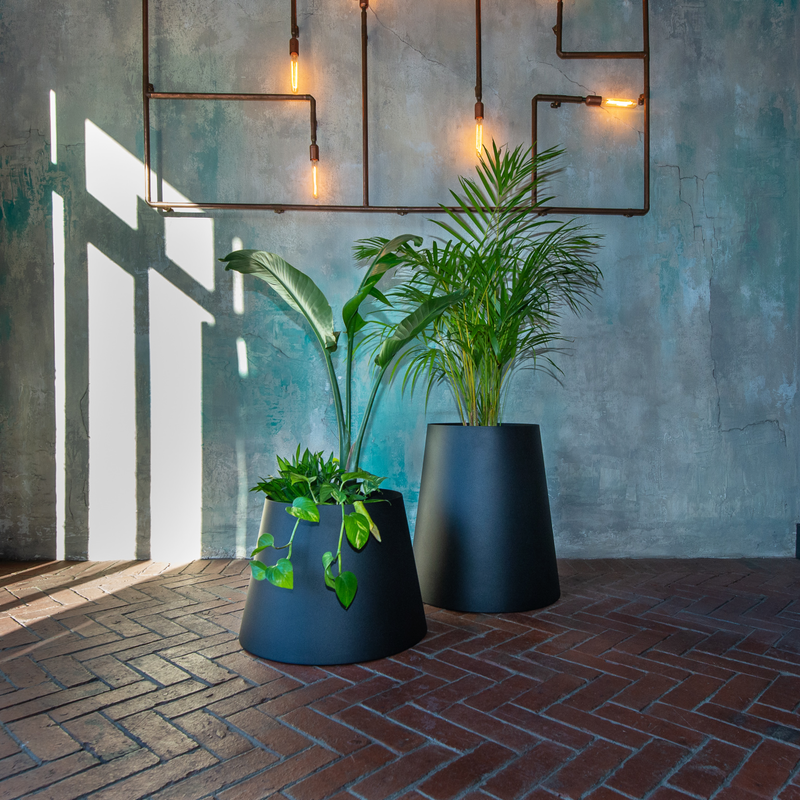 Plantr Planters & pot plants Johannesburg Custom Office Pot Plants Steel Conica round stainless